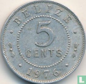 Belize 5 cents 1976 (aluminum) - Image 1