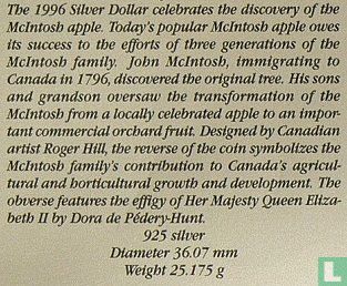 Kanada 1 Dollar 1996 "200th anniversary Discovery of the McIntosh apple" - Bild 3