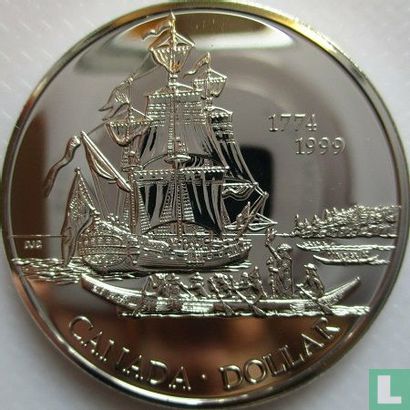 Canada 1 dollar 1999 "225th anniversary Voyage of Juan Pérez and sighting of the Queen Charlotte Islands" - Image 1