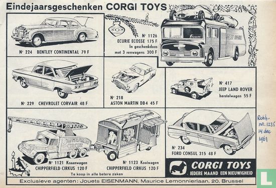 Eindejaarsgeschenken Corgi Toys
