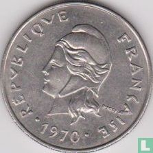 Nieuwe Hebriden 20 francs 1970 - Afbeelding 1