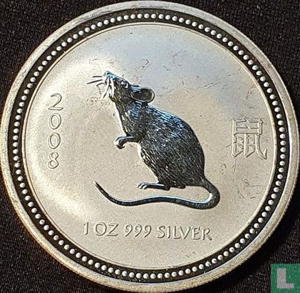 Australia 1 dollar 2007 (colourless) "2008 Year of the Rat" - Image 2