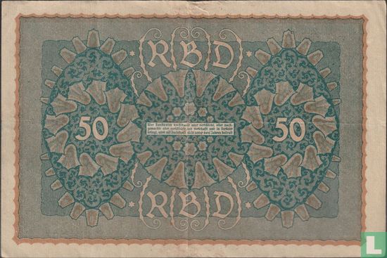Reichsbanknote, 50 Mark 1919 (Reihe 2) - Image 2