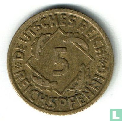 Duitse Rijk 5 reichspfennig 1925 (G) - Afbeelding 2