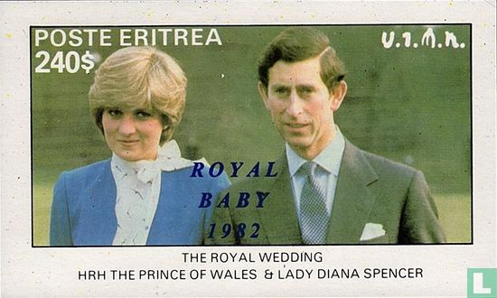 Heirat Charles & Diana mit Aufdruck
