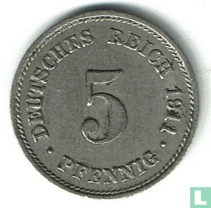 German Empire 5 pfennig 1911 (G) - Image 1