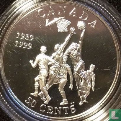 Canada 50 cents 1999 (PROOF) "60th anniversary Death of James Naismith - inventor of basketball" - Afbeelding 1