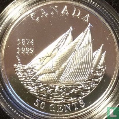 Canada 50 cents 1999 (PROOF) "125th anniversary First international yachting race between Canada and the United States" - Afbeelding 1