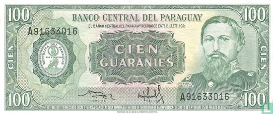 Paraguay 100 Guarani (Oscar Rodriguez & Crispiniano Sandoval) - Image 1