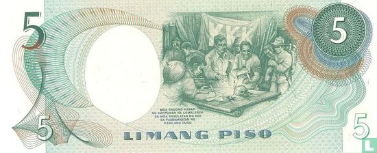 Philippines 5 Piso (Marcos & Licaros) - Image 2