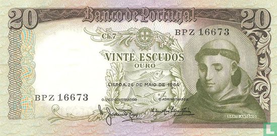 Portugal 20 Escudos - Image 1