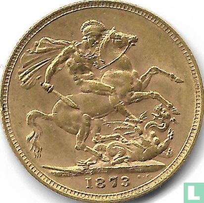 Australia 1 sovereign 1873 (St. George - M) - Image 1