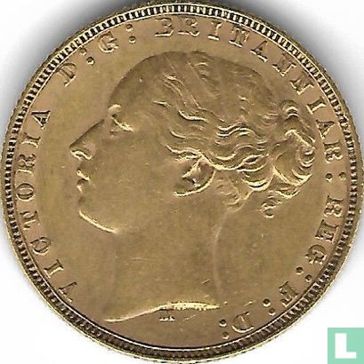 Australia 1 sovereign 1873 (St. George - M) - Image 2