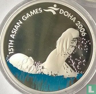 Qatar 10 riyals 2006 (PROOF) "Asian Games in Doha - Aquatics" - Afbeelding 2