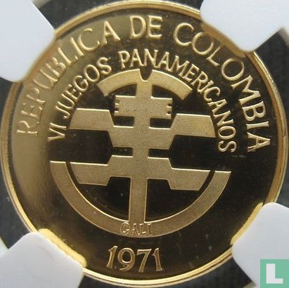 Colombia 100 pesos 1971 (PROOF) "6th Pan-American Games in Cali" - Afbeelding 1