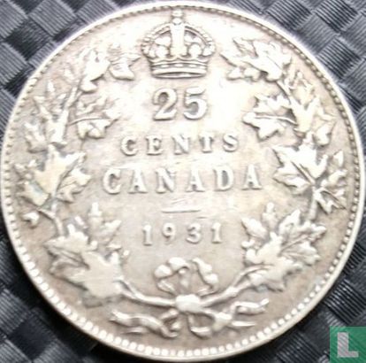 Canada 25 cents 1931 - Afbeelding 1