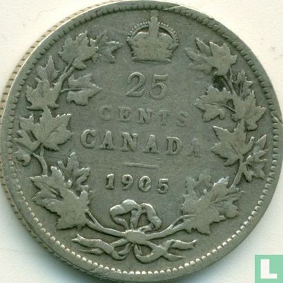 Canada 25 cents 1905 - Afbeelding 1
