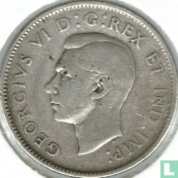 Kanada 25 Cent 1947 (Ahornblatt nach dem Jahr) - Bild 2
