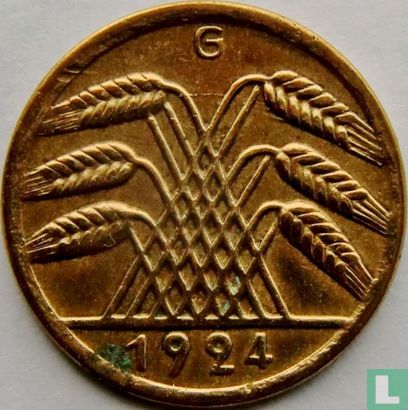 German Empire 50 rentenpfennig 1924 (G) - Image 1