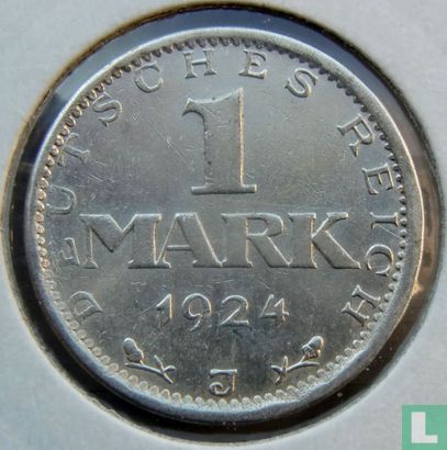 German Empire 1 mark 1924 (J) - Image 1