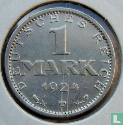 Duitse Rijk 1 mark 1924 (F) - Afbeelding 1