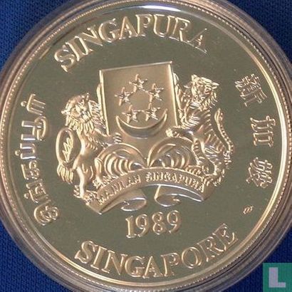 Singapore 10 dollars 1989 (PROOF) "Year of the Snake" - Afbeelding 1