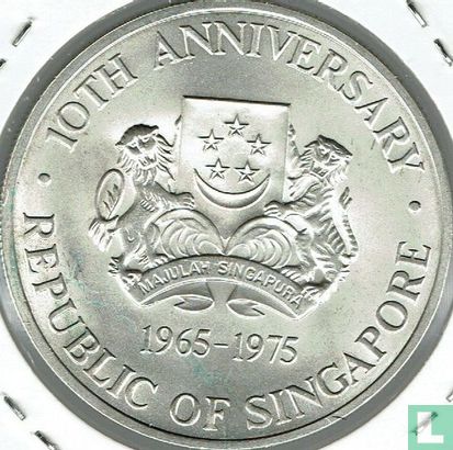 Singapour 10 dollars 1975 "10th anniversary of Independence" - Image 1