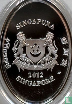 Singapore 5 dollars 2012 (PROOF) "Giant pandas" - Image 1