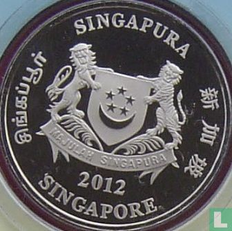 Singapur 2 Dollar 2012 (PROOFLIKE - ungefärbte) "Giant pandas" - Bild 1
