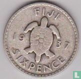 Fiji 6 pence 1937 - Image 1