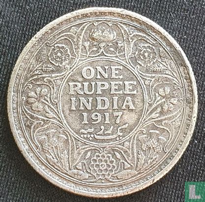 Brits-Indië 1 rupee 1917 (Bombay) - Afbeelding 1