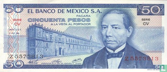 Mexique 50 pesos 1976 - Image 1