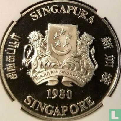 Singapour 10 dollars 1980 (BE - argent) - Image 1
