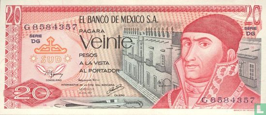 Mexiko 20 Pesos 1977 - Bild 1