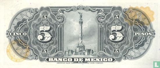 Mexique 5 pesos - Image 2