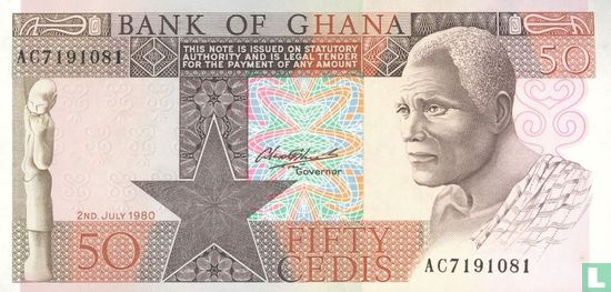 Ghana 50 Cedis 1980 - Image 1
