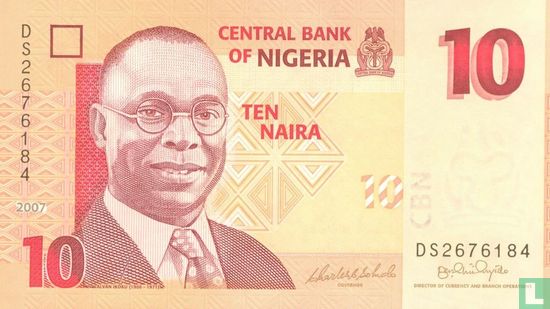 Nigeria 10 Naira 2007 (2) - Image 1