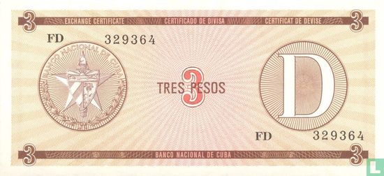 Cuba 3 pesos - Image 1