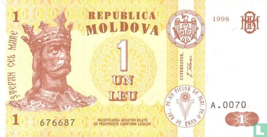 Moldavie 1 Leu 1998 - Afbeelding 1