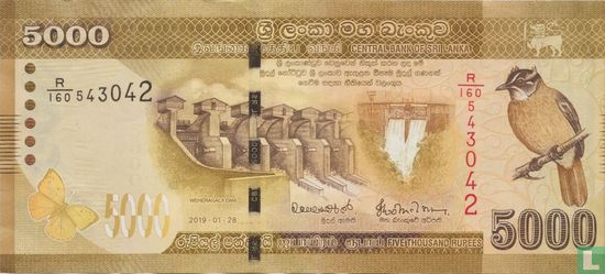 Sri Lanka Rupees 5000 - Image 1