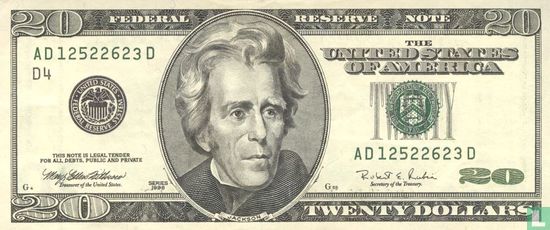 Vereinigte Staaten 20 Dollar 1996 D. - Bild 1