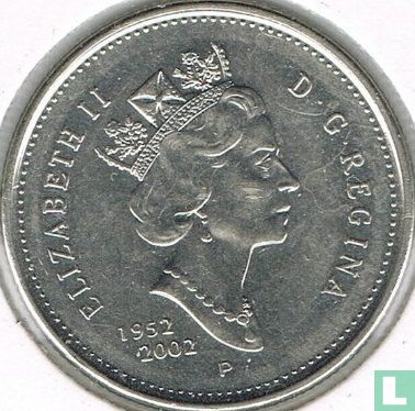 Canada 25 cents 2002 "50th anniversary Accession of Queen Elizabeth II" - Afbeelding 1