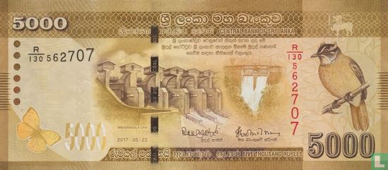 Sri Lanka Rupees 5000 - Image 1