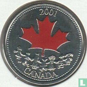 Canada 25 cents 2001 (PROOFLIKE) "Canada day" - Afbeelding 1