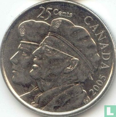 Canada 25 cents 2005 "Year of the Veteran" - Image 1