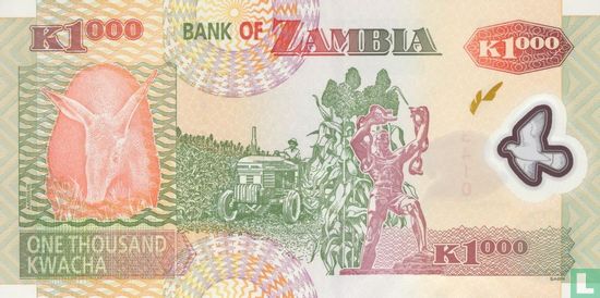 Zambia 1000 Kwacha 2009 - Image 2
