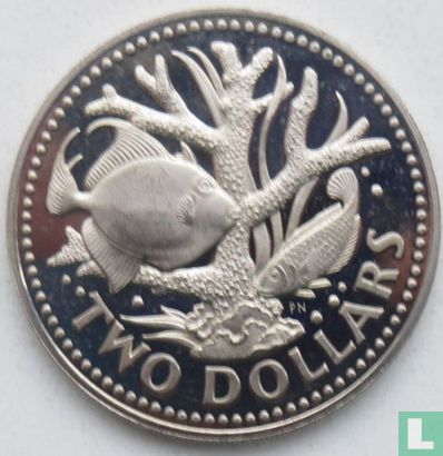 Barbados 2 dollars 1975 (PROOF) - Image 2