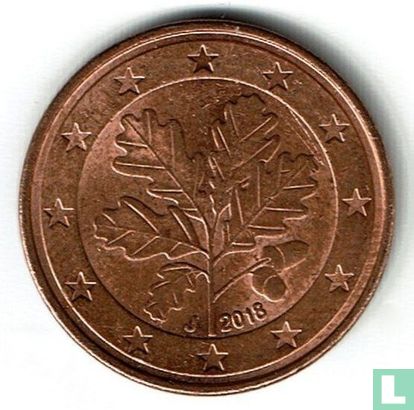 Duitsland 5 cent 2018 (J) - Afbeelding 1