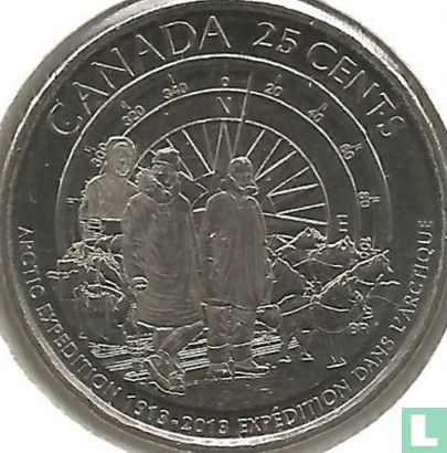 Canada 25 cents 2013 (type 1) "100th anniversary First Canadian arctic expedition" - Afbeelding 1