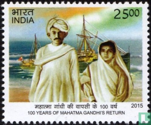 Mahatma Gandhi's terugkeer naar India 